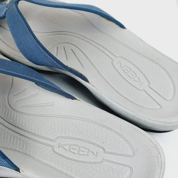 Keen Men's Blue Gray Waimea H2 Close Arch Support Slip-On Flip-Flop Sandal Sz 14